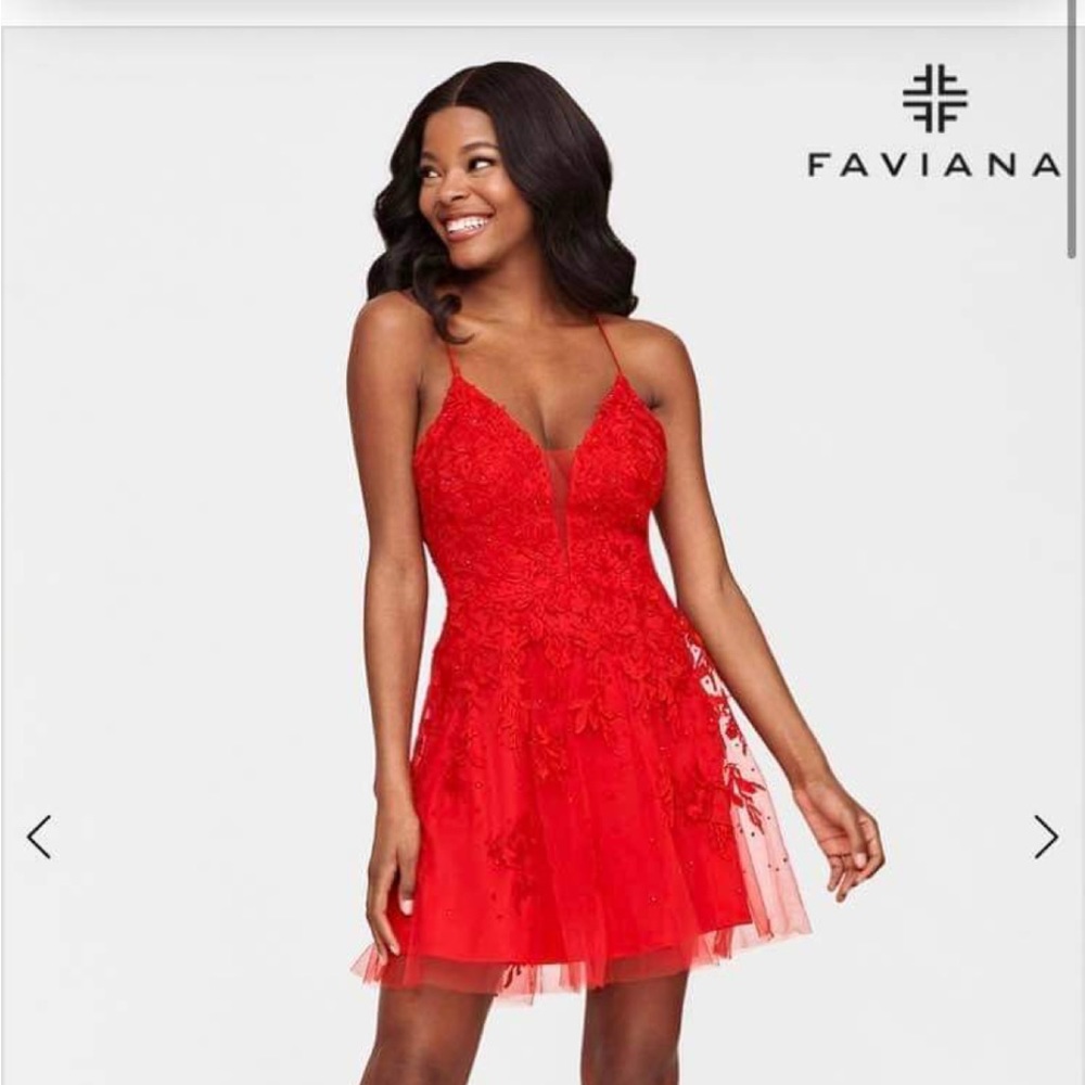 Women’s formal red homecoming dress